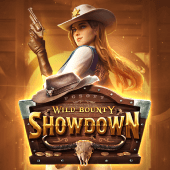 Wild Bounty Showdown slot game tile artwork showing cowgirl and outlaw characters